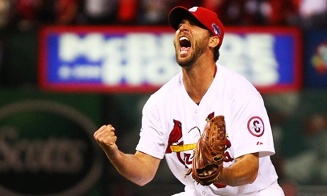 Adam Wainwright finishes a complete game to take the Cardinals to the NLCS Media by Dilip Vishwanat/Getty Images