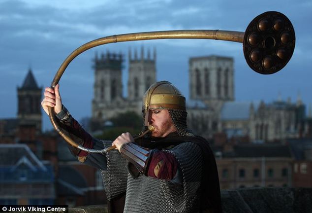 The end of the world was signaled in York on Nov 14, 2013 as a horn was blown to herald the beginning of the apocalypse. Photo: Jorvik Viking Centre