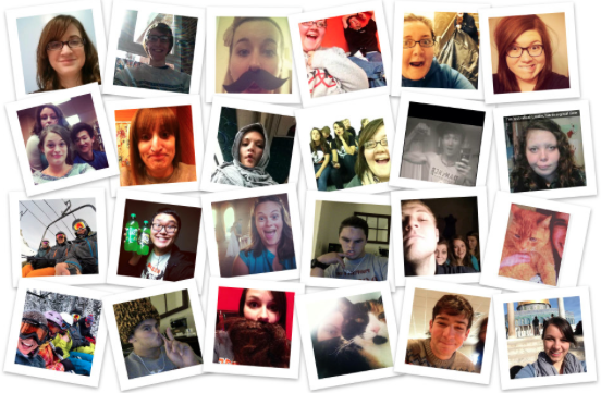 Selfies by Greenville College Students Collage made by Cassandra Rieke