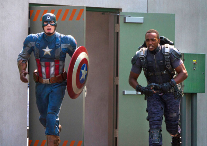 Cap and his new sidekick, Falcon, run into action. From indiewire.com