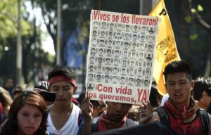 Protest for the death of 43 missing students in Mexico. Source: www.economist.com