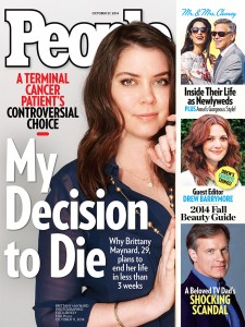 Brittany Maynard on People Magazine cover, Source: www.religionnews.com