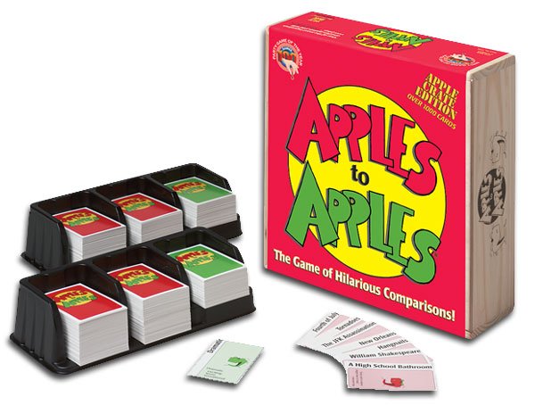 Apples to Apples is a fun game that will keep you laughing from start to finish. Source: www.fairplaygames.com