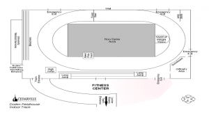 Image by Cedarville University. Cedarville's track layout