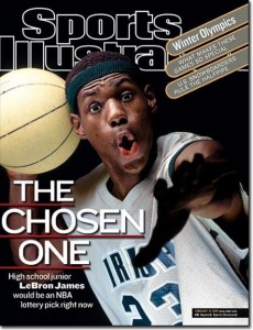  LeBron James has been a superstar since high school. Image from psacard.com