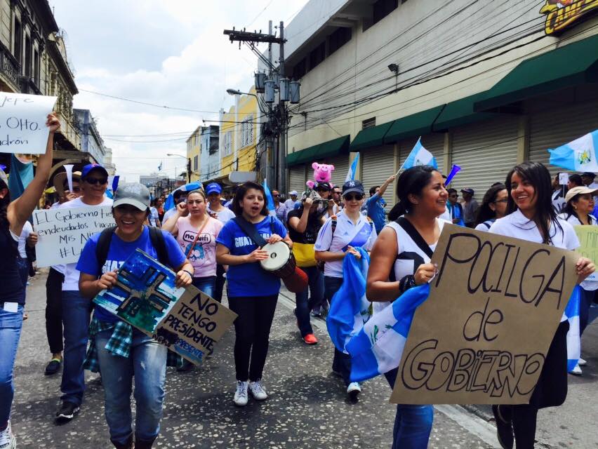 Many gather for peaceful protests. Source: Guisse Colom