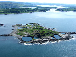 Easdale Island hosts a world championship for stone-skipping each year.  Image from easdale.org
