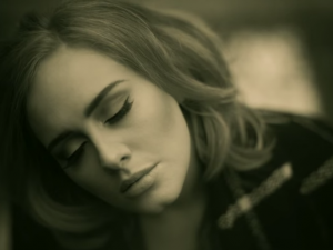 Adele in her new music video, "Hello".