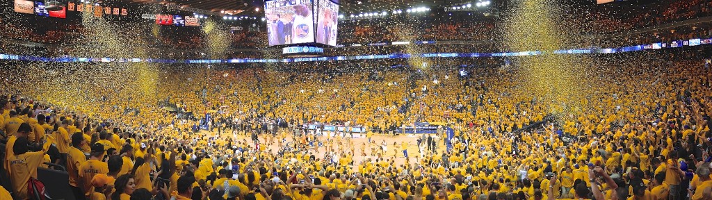 Warriors win Game 6 of the first round of the 2013 playoffs over the Denver Nuggets at Oracle Arena.