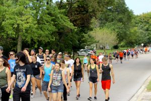 Students Walking during All College Hike