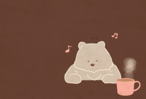 Bear relaxing illust