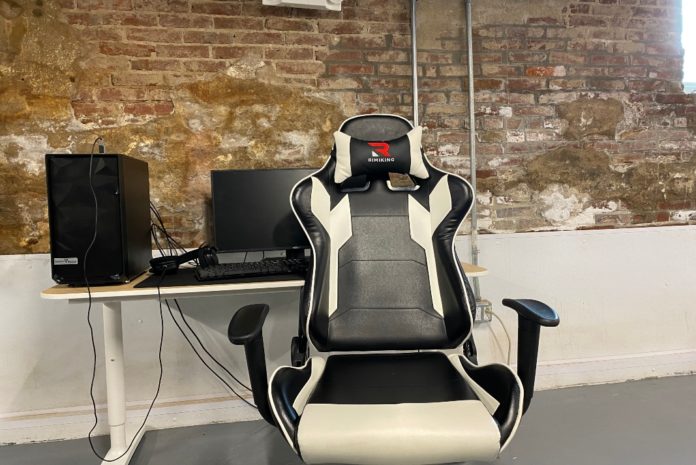Image of one of the game chairs used for the Esports team. Media by Wyatt Moser.